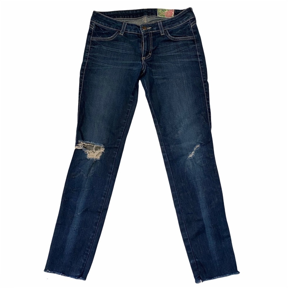 Siwy Dark Wash Distressed Skinny Low Rise Jeans 27